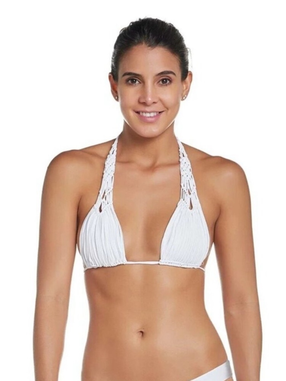 NWT Pilyq Waterlily Isla Halter S Triangle Strappy Bikini Swim Top 126207